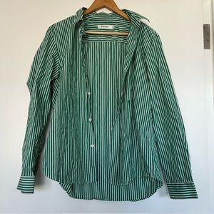 Sporty & Rich Green Striped Shirt
